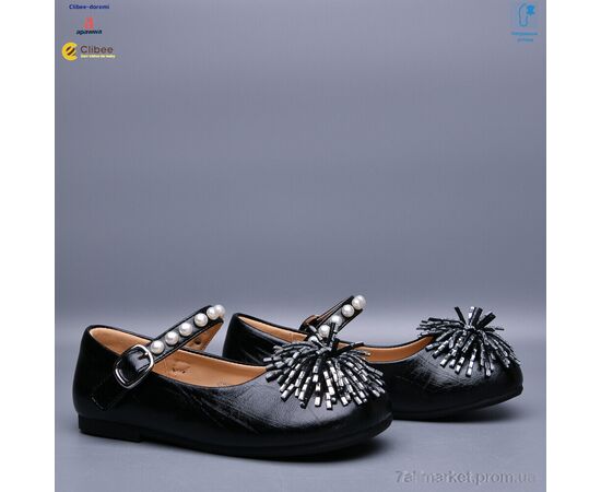 Туфлі дитячі зручні Весна/осінь A62001 black (7 пар р.31-37) "Clibee-Doremi" недорого оптом від прямого постачальника, зображення 2