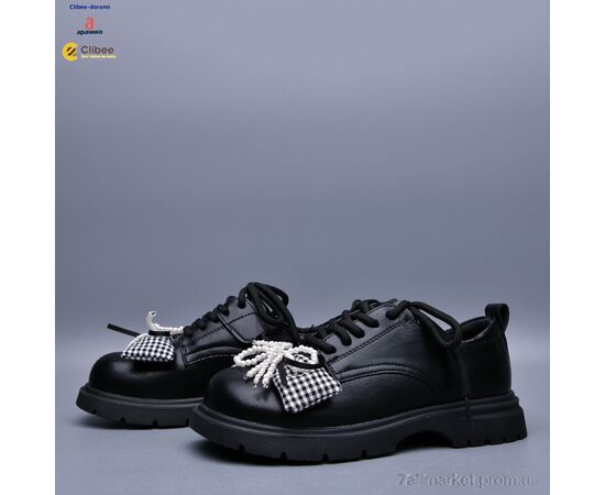 Фотография Туфли детские удобные Весна/осень A26506 black (7 пар р.31-37) "Clibee-Doremi" недорого оптом от прямого поставщика, изображение 2
