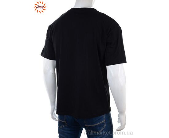 Футболка чоловіча Літо 002-1 black(s-4xl) (7 шт. р.сітка1-_7) "Jumay" недорого оптом від прямого постачальника, зображення 2