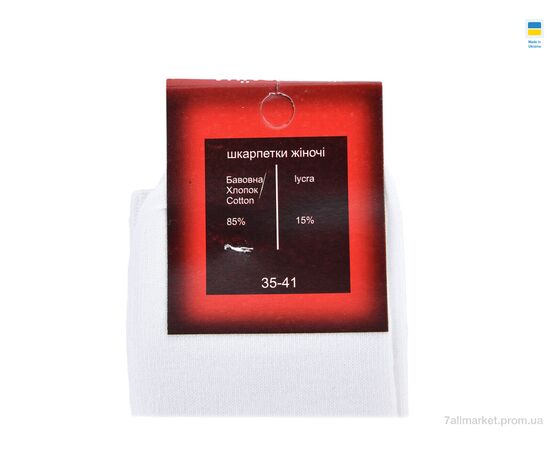 Шкарпетки для чоловіків Весна/осінь N112 white (12 шт. р.сітка35-41) "ГС Шкарпетки" недорого оптом від прямого постачальника, зображення 2