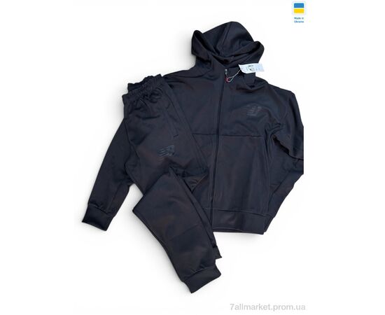 Спортивний костюм чоловічий Весна/осінь 002NB чорний (5 шт. р.сіткаM-2XL) "Margo" недорого оптом від прямого постачальника, зображення 2