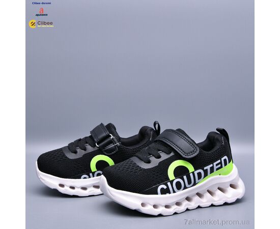 Кросівки дитячі модні Весна/осінь LB3300 black-green (6 пар р.25-30) "Clibee-Doremi" недорого оптом від прямого постачальника, зображення 2