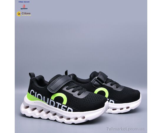 Кросівки дитячі модні Весна/осінь LC3301 black-green (6 пар р.31-36) "Clibee-Doremi" недорого оптом від прямого постачальника, зображення 2