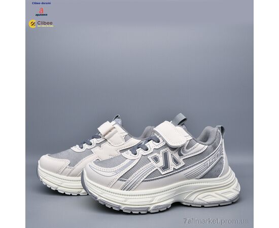 Фотография Кроссовки детские модные Весна/осень LC1188 white-grey (6 пар р.32-37) "Clibee-Doremi" недорого оптом от прямого поставщика, изображение 2