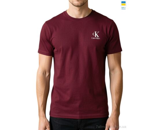 Фотография Футболка мужская Лето 8CK норма бордовий (4 шт. р.сетка M-2XL) "Sport style" недорого оптом от прямого поставщика, изображение 2