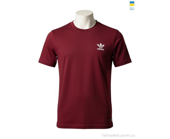 Футболка чоловіча Літо 8AD норма бордовий (4 шт. р.сіткаM-2XL) "Sport style" недорого оптом від прямого постачальника, зображення 2