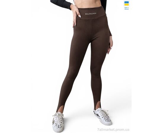 Лосінси жіночі Весна/осінь 53651BA шоколадний (4 шт. р.сіткаS-XL) "Sport style" недорого оптом від прямого постачальника, зображення 2