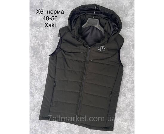 Жилетка чоловіча демісезонна стьобана, розміри 48-56 (3цв) "L&K" купити недорого від прямого постачальника, зображення 2