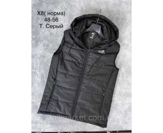 Жилетка чоловіча демісезонна стьобана, розміри 48-56 (2кв) "L&K" купити недорого від прямого постачальника, зображення 3