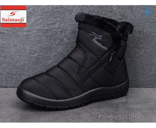Фотография Ботинки женские стильные зима д 8102-1 black (8 пар р.37-42) "Saimaoji" недорого оптом от прямого поставщика, изображение 2