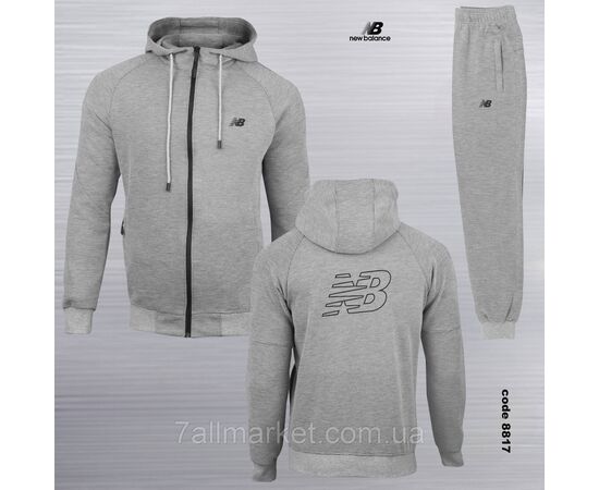 Фотография Спортивный мужской костюм на молнии New Balance размеры S-2XL (2цв) "REMAIN" купить недорого от прямого поставщика, изображение 3