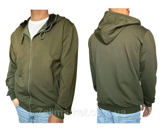 Фотография Кофта мужская  на молнии с капюшоном р-ры 3XL-6XL (2цв) "MODY" недорого от прямого поставщика, изображение 6