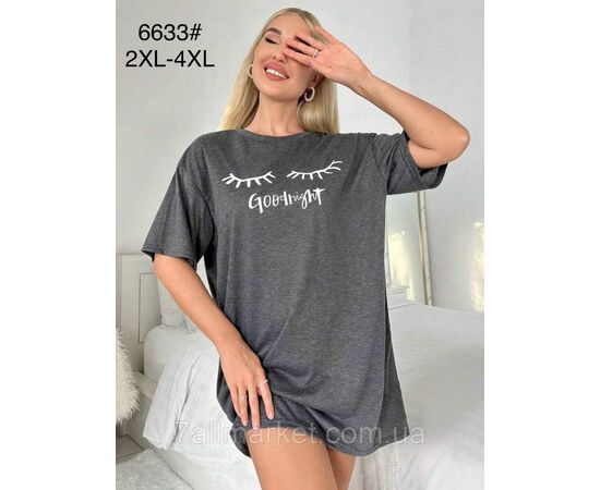 Фотография Туника женская молодёжная р-ры 2XL-4XL (2-цв) "FLOWER" купить недорого от прямого поставщика, изображение 2