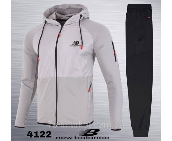 Фотография Спортивный мужской костюм на молнии New Balance размеры  M-3XL (5цв) "REMAIN" купить недорого от прямого поставщика, изображение 2
