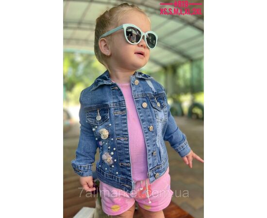 Фотография Джинсовая детская куртка размерный ряд XS, S, M, L, XL, 2XL соответствуют 92,98,104,110,116,122 "PARTNERS", изображение 3