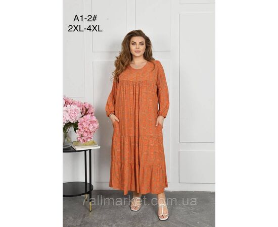 Плаття жіноче домашнє р-ри 2XL-4XL (мікс) "FLOWER" купити недорого від прямого постачальника, зображення 3