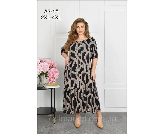 Плаття жіноче домашнє р-ри 2XL-4XL (мікс) "FLOWER" купити недорого від прямого постачальника, зображення 2