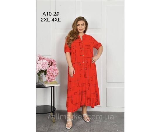 Плаття жіноче домашнє р-ри 2XL-4XL (3 кв) "FLOWER" купити недорого від прямого постачальника, зображення 2