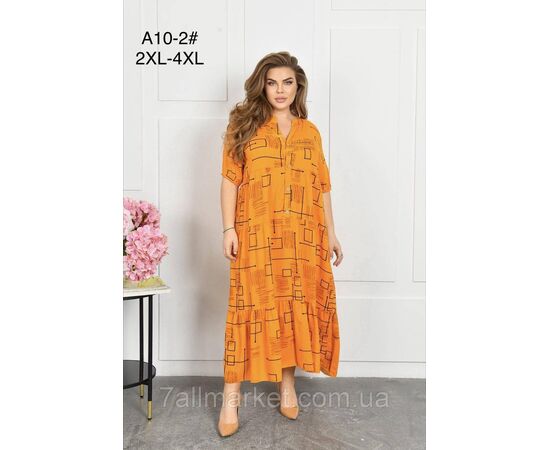 Плаття жіноче домашнє р-ри 2XL-4XL (3 кв) "FLOWER" купити недорого від прямого постачальника, зображення 3