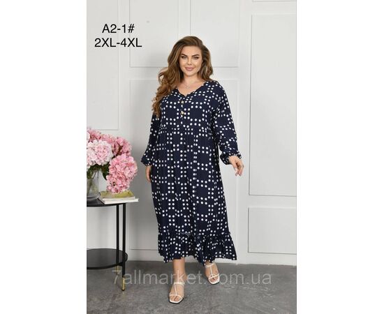 Плаття жіноче домашнє р-ри 2XL-4XL (3кл) "FLOWER" купити недорого від прямого постачальника, зображення 2