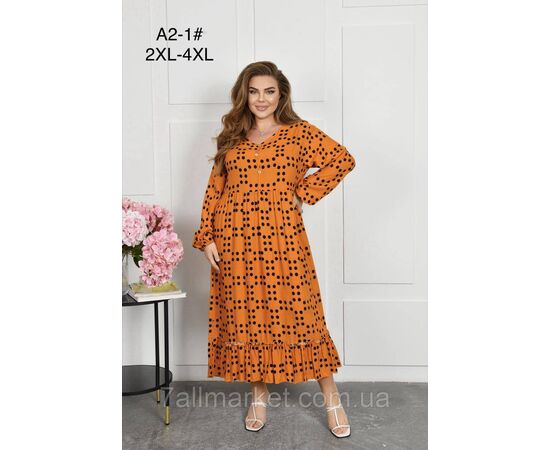 Плаття жіноче домашнє р-ри 2XL-4XL (3кл) "FLOWER" купити недорого від прямого постачальника, зображення 3
