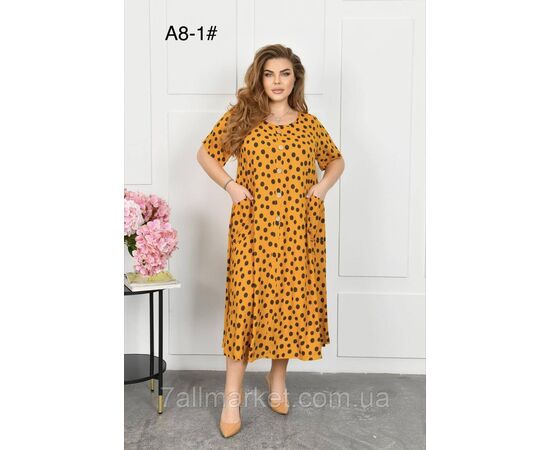 Плаття жіноче домашнє р-ри 2XL-4XL (3 кв) "FLOWER" купити недорого від прямого постачальника, зображення 2