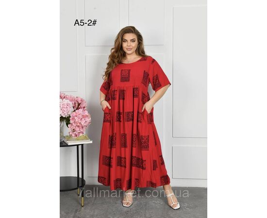 Плаття жіноче домашнє р-ри 2XL-4XL (3кл) "FLOWER" купити недорого від прямого постачальника, зображення 2