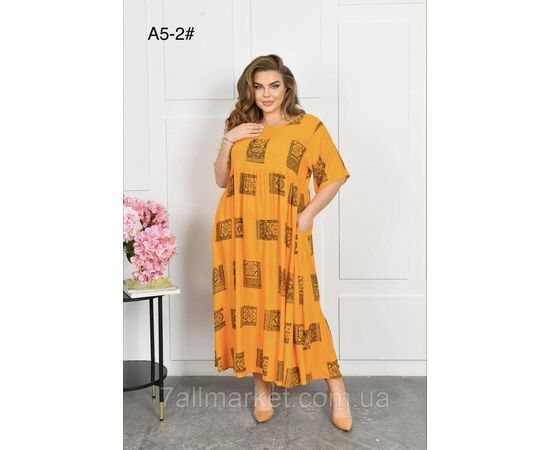 Плаття жіноче домашнє р-ри 2XL-4XL (3кл) "FLOWER" купити недорого від прямого постачальника, зображення 3