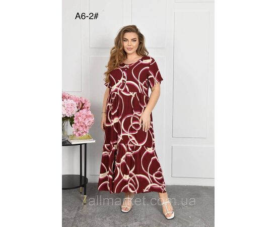 Плаття жіноче домашнє р-ри 2XL-4XL (3кл) "FLOWER" купити недорого від прямого постачальника, зображення 3