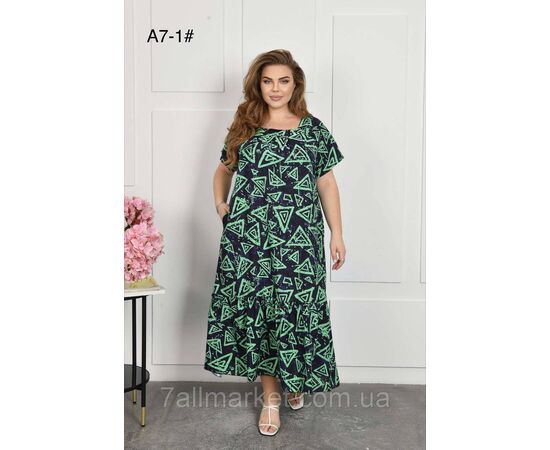 Плаття жіноче домашнє р-ри 2XL-4XL (3кл) "FLOWER" купити недорого від прямого постачальника, зображення 2