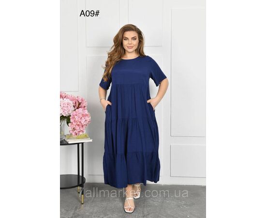 Плаття жіноче домашнє р-ри 2XL-4XL (6 кв) "FLOWER" купити недорого від прямого постачальника, зображення 4