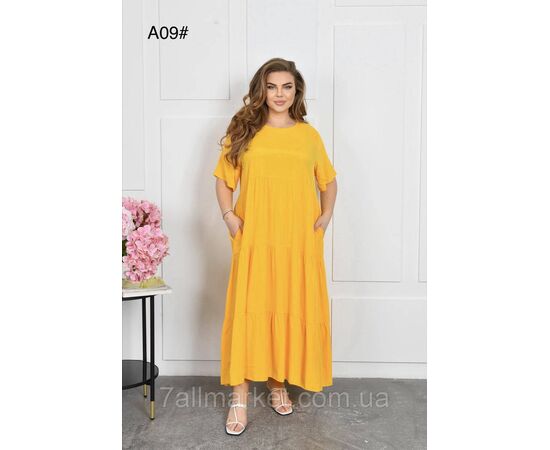 Плаття жіноче домашнє р-ри 2XL-4XL (6 кв) "FLOWER" купити недорого від прямого постачальника, зображення 6