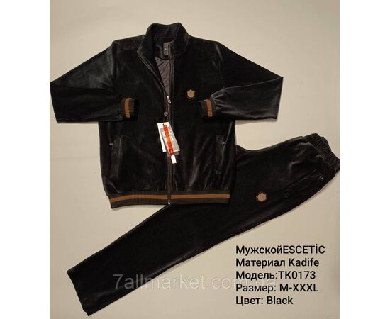 Фотография Спортивный мужской костюм вельветовый ESCETIC размеры  M-3XL (4цв) "REMAIN" купить недорого от прямого поставщика, изображение 4