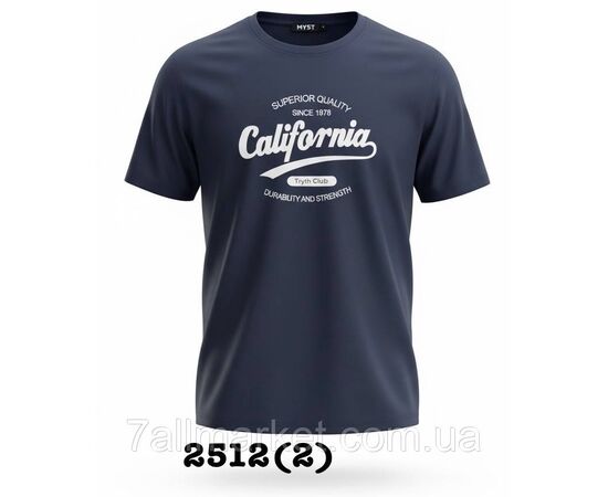 Фотография Футболка мужская молодежная CALIFORNIA р-ры 48-58 (5цв)  "SKAY" недорого оптом от прямого поставщика, изображение 2