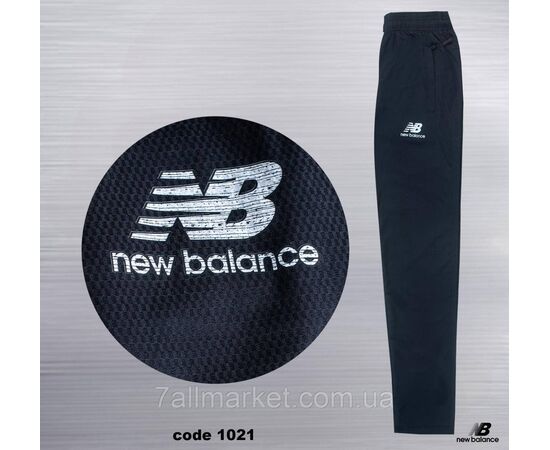 Спортивні штани чоловічі прямі мірофібра NEW BALANCE розміри S-2XL (2кв) "REMAIN" недорого від прямого постачальника, зображення 2