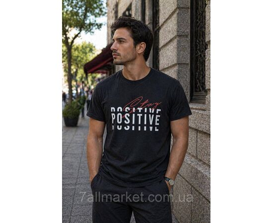 Фотография Футболка мужская стильная POSITIVE р.M-2XL (2цв) "MODY" недорого оптом от прямого поставщика, изображение 2