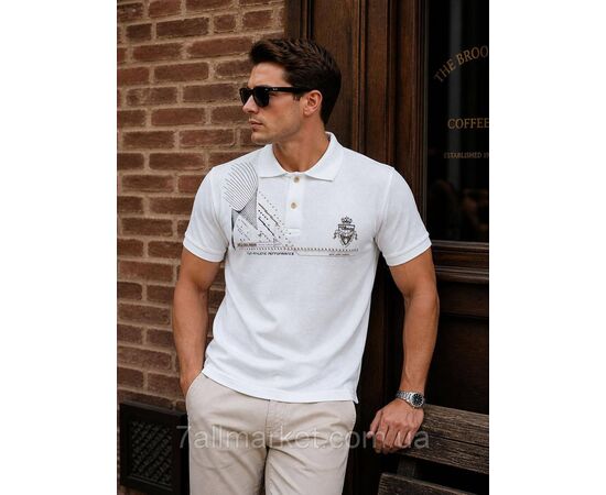 Фотография Футболка-поло мужская с надписями р.S-2XL (4 кв.) "MODY" недорогой опцией от прямого поставщика, изображение 2