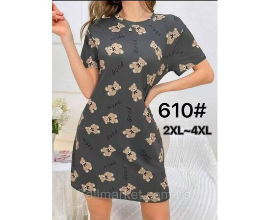 Фотография Туника женская молодёжная р-ры 2XL-4XL(2цв) "FLOWER" купить недорого от прямого поставщика, изображение 2