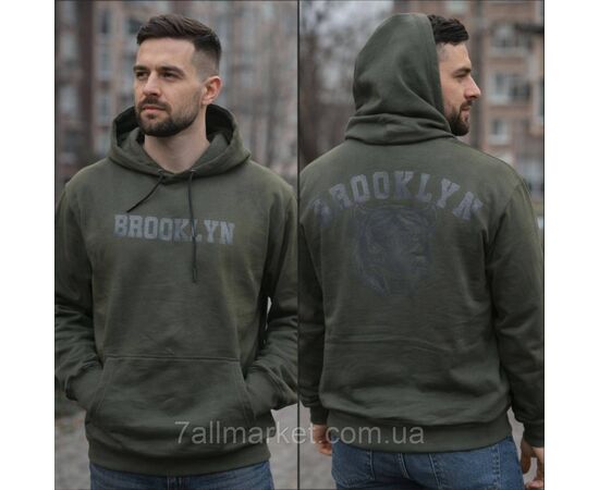 Батник-худі чоловічий з капюшоном Brooklyn розміри M-2XL (3кв) "MODY" недорого від прямого постачальника, зображення 2