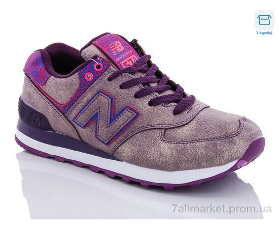 Кросівки жіночі модні Весна/осінь 574 purple (8 пар р.36-41) "CR" недорого оптом від прямого постачальника, зображення 2