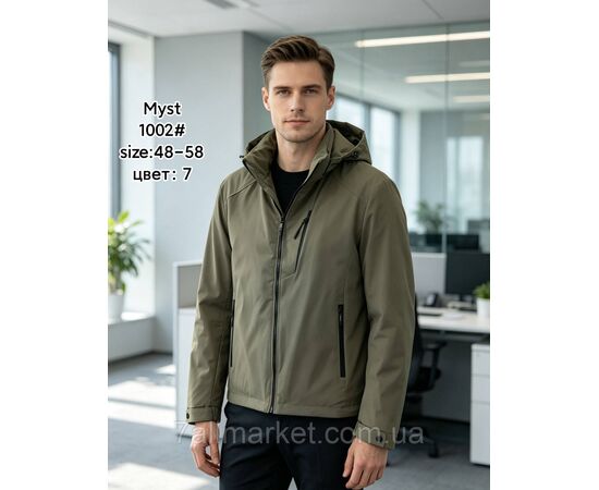 Фотография Куртка мужская демисезонная с капюшоном  р-ры 48-58 (4цв) "SKAY" недорого от прямого поставщика, изображение 2