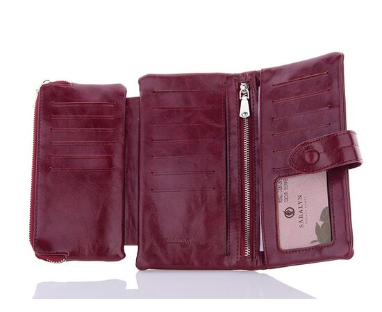 Гаманець жіночий C8250-2 wine-red р.18*10*3 "Trendshop" недорого оптом від прямого постачальника, зображення 2
