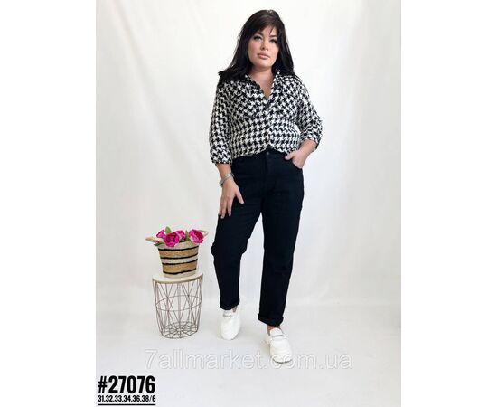 Джинси жіночі mom fit розмірний ряд  31,32,33,34,36,38 "PARTNERS" недорого від прямого постачальника, зображення 2