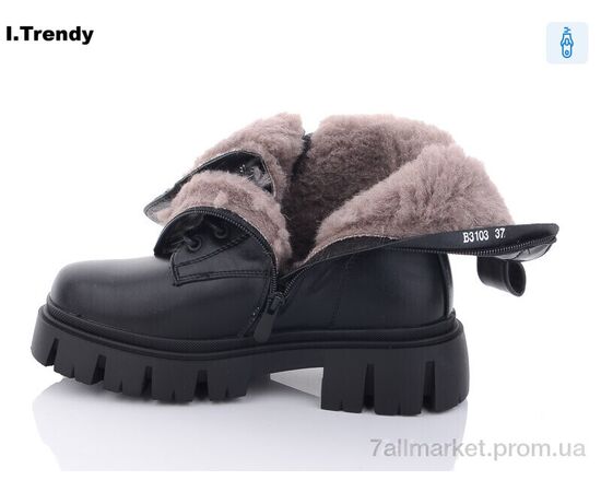 Черевики жіночі стильні Зима B3103 (6 пар р.36-41) "Trendy" недорого оптом від прямого постачальника, зображення 2