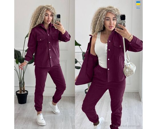 Жіночий костюм Весна/осінь 127 бургунді (4 шт. р.сітка42-56) "Alisa Brand" недорого оптом від прямого постачальника, зображення 2