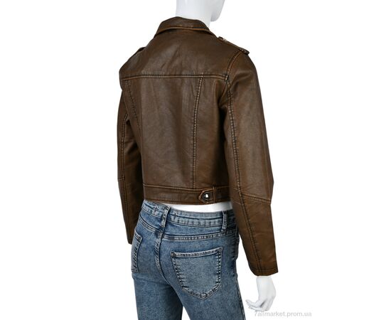 Куртка жіноча Весна/осінь 4503-3922-Y8 brown (4 шт. р.сіткаS-XL) "Мир" недорого оптом від прямого постачальника, зображення 2