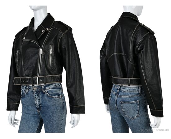 Куртка жіноча Весна/осінь 4503-3510-Y13 black (3 шт. р.сіткаS-L) "Мир" недорого оптом від прямого постачальника, зображення 3