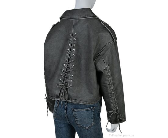 Куртка жіноча Весна/осінь 4503-3327-X1 grey (3 шт. р.сіткаS-L) "Мир" недорого оптом від прямого постачальника, зображення 2