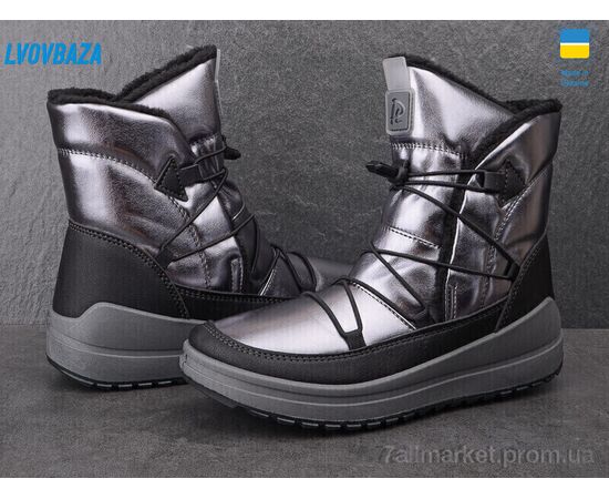 Чоботи жіночі зручні Зима Paolla 461-6313 silver (8 пар р.37-42) "Lvovbaza" недорого оптом від прямого постачальника, зображення 2