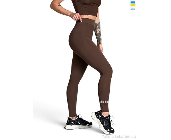 Фотография Лосинсы женские Весна/осень 5000MU шоколад (4 шт. р.сетка 2XL-5XL) "Sport style" недорого оптом от прямого поставщика, изображение 2